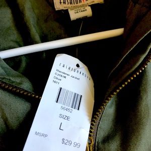 New Fashion Nova Olive Green Hooded Jacket